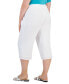 Фото #2 товара Plus Size Gauze Cropped Pants, Created for Macy's