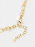 Фото #2 товара DesignB London semi precious faux stone statement necklace in gold