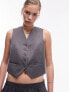 Topshop slim fit tailored waistcoat in grey 34 - фото #9