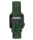 ფოტო #2 პროდუქტის Women's Green Crocograin Faux Leather Band Compatible with 38/40/41mm Apple Watch