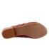 Фото #7 товара Trotters Nina T2225-601 Womens Burgundy Wide Leather Heeled Sandals Shoes 7
