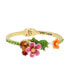 Фото #1 товара Faux Stone Flower Bangle Bracelet