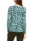 Hannah Rose Relaxed Leopard Cashmere Sweater Women's S