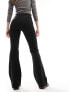 Mango flare leg trousers in black