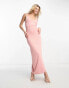 Фото #1 товара Morgan knitted cami maxi dress in pink