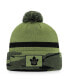 Фото #3 товара Men's Camo Toronto Maple Leafs Military-Inspired Appreciation Cuffed Knit Hat with Pom