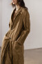Zw collection oversize crinkle-effect frock coat