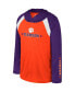 ფოტო #3 პროდუქტის Big Boys Orange Clemson Tigers Eddie Multi-Hit Raglan Long Sleeve Hoodie T-shirt