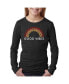 ფოტო #1 პროდუქტის Big Girl's Word Art Long Sleeve T-Shirt - Good Vibes