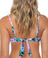 Фото #2 товара Juniors' Pisces Tropical-Print Bikini Top