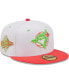Фото #1 товара Men's White, Coral Toronto Blue Jays 1992 World Series Strawberry Lolli 59FIFTY Fitted Hat