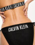 Фото #4 товара Calvin Klein intense power rib string side tie bikini bottom in black