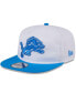 Men's White/Blue Detroit Lions 2024 NFL Training Camp Golfer Snapback Hat