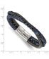 ფოტო #3 პროდუქტის Stainless Steel Chalcedony Tiger Eye Leather Bracelet