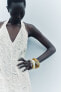 Фото #6 товара Платье-комбинация из рельефной ткани ZARA