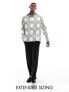 ASOS DESIGN relaxed shirt in satin geo print