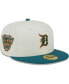 ფოტო #1 პროდუქტის Men's Cream Detroit Tigers Chrome Evergreen 59FIFTY Fitted Hat