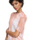 ფოტო #5 პროდუქტის Petite Dyed Buttoned-Cuff Pleated-Neck Top