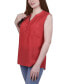 Фото #3 товара Women's Sleeveless Pintucked Blouse