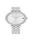 Фото #1 товара Часы и аксессуары Tommy Hilfiger Женские кварцевые наручные часы из нержавеющей стали, серебристые 34 мм