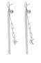 Фото #1 товара Long asymmetrical earrings with clear Chant BAH53 crystals