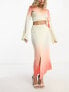 4th & Reckless rio wrap top co-ord in orange ombre