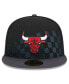 Фото #3 товара Men's Black Chicago Bulls 2024 NBA All-Star Game Rally Drive Checkerboard 59FIFTY Crown Fitted Hat