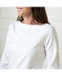 Women's Organic Bellow Sleeve Knit Top with Button Cuffs