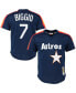 Фото #2 товара Men's Craig Biggio Navy Houston Astros 1991 Cooperstown Collection Mesh Big and Tall Pullover Jersey