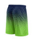 ფოტო #4 პროდუქტის Men's College Navy, Neon Green Seattle Seahawks Ombre Shorts