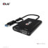 Фото #1 товара Разветвитель Club 3D USB Gen1 Type-C/-A на два HDMI (4K/30Гц) / VGA (1080/60Гц) - 0,22 м - USB Type-C - HDMI + VGA (D-Sub) - Мужской-Женский - Прямой