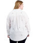 Фото #2 товара Plus Size Rhinestone-Embellished Button-Down Shirt, Created for Macy's