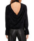 Фото #2 товара Women's High-Neck Open-Back Long-Sleeve Blouse