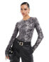 Фото #1 товара Stradivarius basic bodysuit in snake print