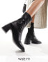 Фото #1 товара ASOS DESIGN Wide Fit Rival smart mid-heel boots in black