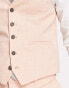 New Look slim waistcoat in pink