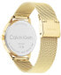 ფოტო #3 პროდუქტის Women's Multi-Function Gold-Tone Stainless Steel Mesh Bracelet Watch 38mm