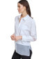 Фото #3 товара Women's Mixed Media Button-Front Shirt