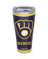 Milwaukee Brewers 30 Oz Homerun Stainless Steel Tumbler with Slider Lid