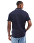 Calvin Klein pique tipped polo shirt in navy