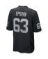 Фото #4 товара Men's Gene Upshaw Black Las Vegas Raiders Game Retired Player Jersey