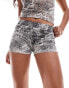 Фото #5 товара COLLUSION snake texture micro short co-ord in multi