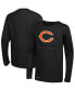 Фото #1 товара Men's Black Chicago Bears Agility Long Sleeve T-shirt