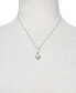 ფოტო #3 პროდუქტის Cultured Freshwater Pearl (7mm) & Cubic Zirconia 18" Pendant Necklace in Sterling Silver