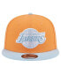 ფოტო #4 პროდუქტის Men's Orange/Light Blue Los Angeles Lakers 2-Tone Color Pack 9Fifty Snapback Hat