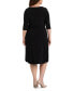 ფოტო #4 პროდუქტის Women's Plus Size Sweetheart Knit Wrap Dress