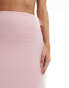 Kaiia maxi skirt side split co-ord in baby pink