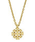 ფოტო #1 პროდუქტის 14K Gold-Dipped Jerusalem Cross Pendant Necklace