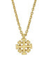 Фото #1 товара 14K Gold-Dipped Jerusalem Cross Pendant Necklace