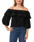 Petite Double-Ruffled Off-The-Shoulder Top